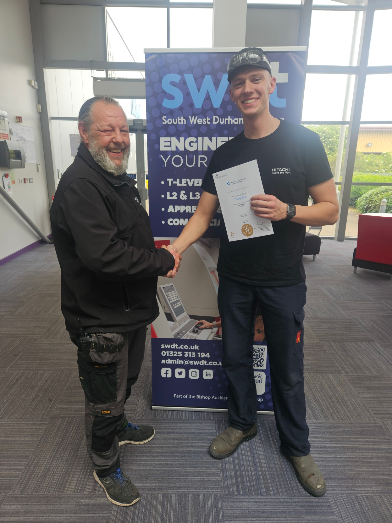 SOUTH WEST DURHAM TRAINING: Tim on the right tracks after apprenticeship distinction